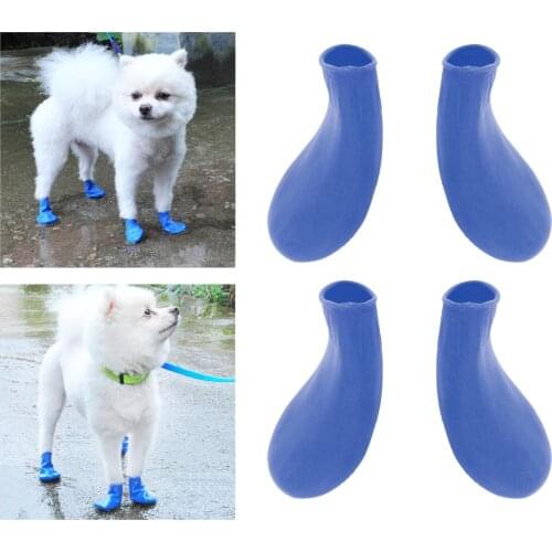 1Pair Dog Rain Boots Socks Skidproof Booties for Snow Rain Day Pet Products