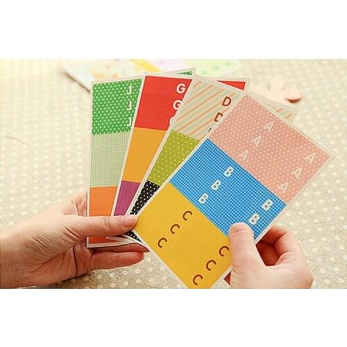 10 sheets/pack Letter style sticker Multifunction DIY paper note label
