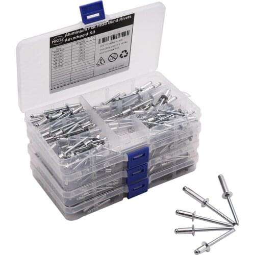 90PCS M5 Aluminium Cuntersunk Flat Head Blind Rivets Nail Pop Rivets For Furniture Kit