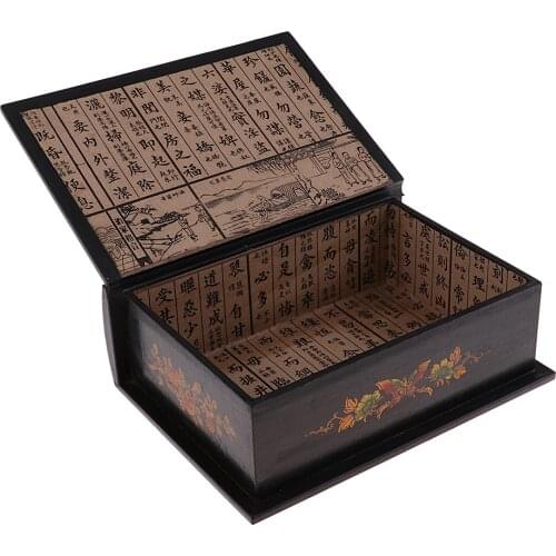 Antique Wooden Treasure Box - Chinese Keepsake Boxes, Vintage Storage Trunk, Decorative Chest Organizer Home Decor