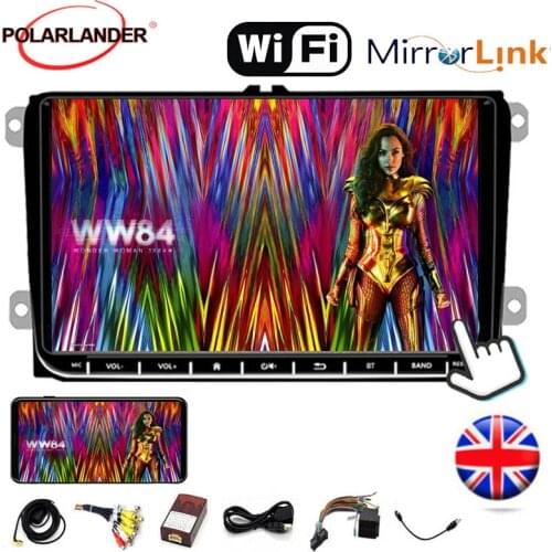 WIFI MirrrorLink 2 Din 9" Car Radio for Android 9 Iphone Multimedia GPS Navigation For Bora Golf VW Polo Passat B6 B7 Touran MP5
