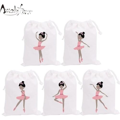 Ballerinas Theme Party Bags Candy Bags Gift Bags Ballet African Girls Decorations Grand Event Birthday Party Container Supplies