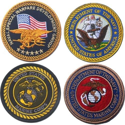 US Marines Corps Navy Seal Marine Commando Embroidered Patch Military Armband For Clothing Personality Accessories