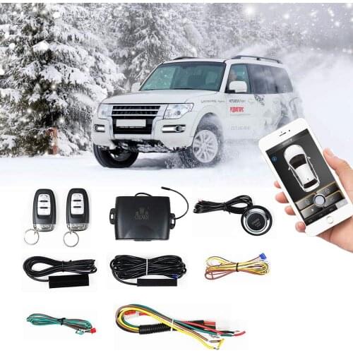 For Chevy Auto Central Locking With 2 Control Remote Star Car Security System Keyless Entry Pke Remote Start Stop Engine Button