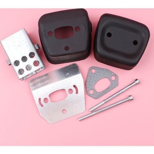 Exhaust Muffler with Cooling Plate Bolt Gasket For Husqvarna 136 137 141 142 Chain Saw Spare Parts