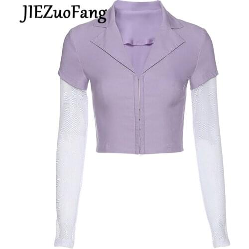 JIEZuoFang 2020 New Sexy Trendy T-shirt For Women Chic Fashion Summer Hot Cool Exposed Navel T-Shirts For Female