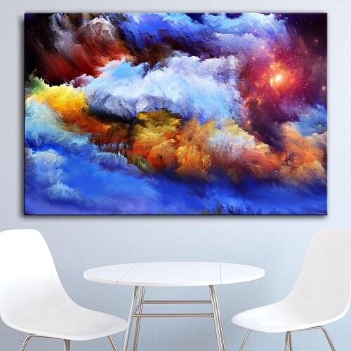 Large size Printing Oil Painting Smoke-Paints Wall painting Decor Wall Art Picture For Living Room painting no frame