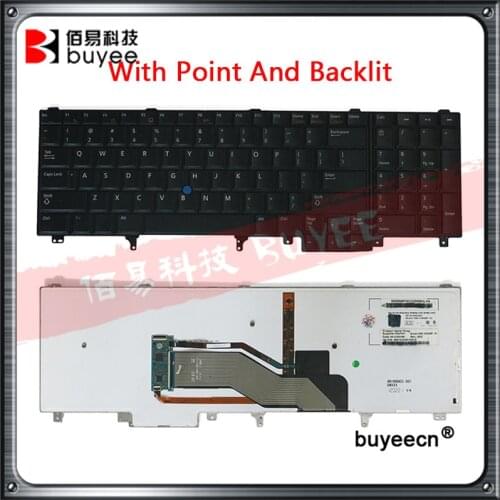 Laptop US Keyboard For DELL E6520 E6530 E6540 E5520 E5520M E5530 English keyboard With Backlit Backlight Point Tested