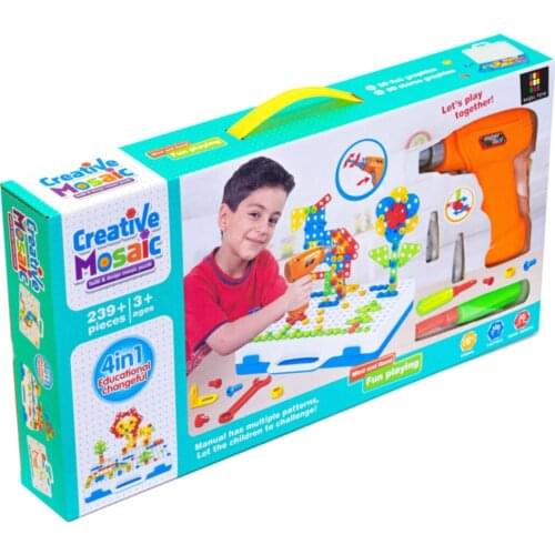 Creative Mosaic Educational Auger 3d Mosaic Puzzle 11b Build Design Repair Kit 239 Piece