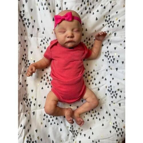 NPK 49CM Bebe Doll Reborn Baby Levi lifelike Soft Body Flexible Hand-Drawing Hair cuddly baby doll