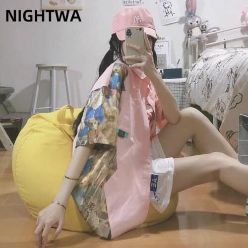 NIGHTWA Women's Oversized Shirts