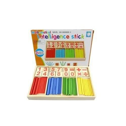 Montessori Educational Wooden Toy child digital building blocks puzzle learning game sticks toys