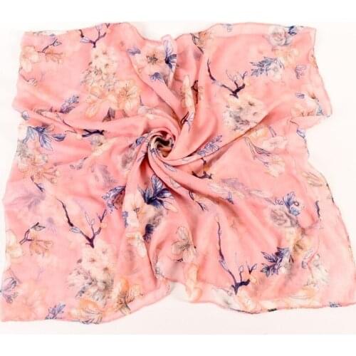 Wholesale mixed color 5 stylish romantic flowers 180*90CM long square scarf Bali yarn soft shawl ladies scarf elegant new style