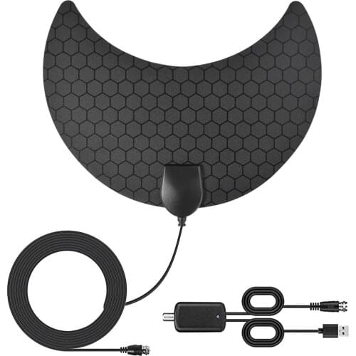 Flat 4K Indoor TV Antenna Aerial Digital HDTV Antennas 20 Miles Range Signal Booster Freeview Television Antenna Satelite