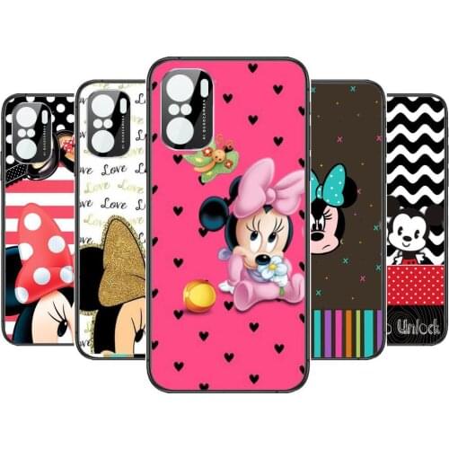 Get Minnie Mouse Phone Case For xiaomi redmi POCO F1 F2 F3 X3 Pro M3 9C 10T Lite NFC Black Cover Silicone Back Prett mi 10 ultra