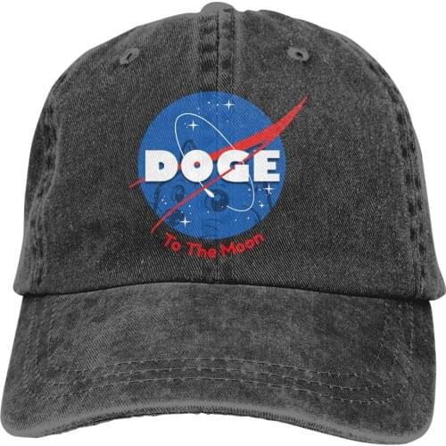 Adjustable Solid Color Baseball Cap Doge Cool (2) Washed Cotton Dogecoin Funny Bitcoin Sports Woman Hat
