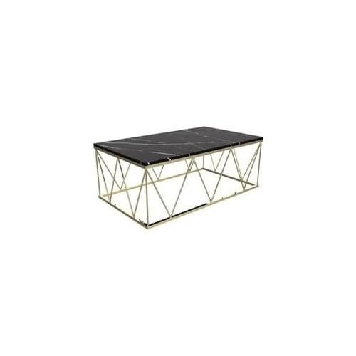 Modern Loretta Alexandrette Black Polished Brass Medium Coffee table coffe table