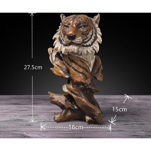 Modern Simulated Animal Figurines Eagle Wolf Tiger Lion Horse Statue Home Office Decoration Living Room Interior Crafts