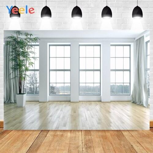 Yeele Windows Photography Backdrops Wooden Floor Curtain Interior Photo Backgrounds Baby Photocall Photo Shoot Props Photophone