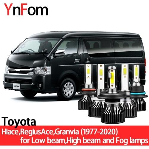 YNFOM LED Lights kit for Toyota HIACE H50 H100 H200 1982-2020 low light,high light,fog lamp,car accessories,car headlight bulbs