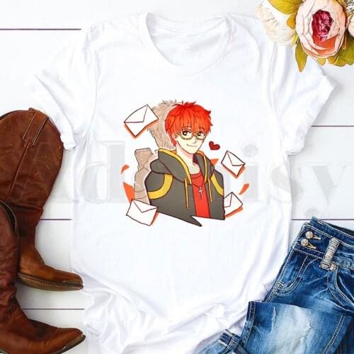 Mystic Messenger Hot Game Women T-shirt Short Sleeve Female Tops Tees Harajuku Vintage T Shirts Womens Summer Casual