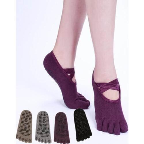 Women Yoga Socks Cotton Anti Slip Bandage Sports Yoga Sock Ladies Breathable Pilates Ballet Socks Fitness Workout Gym Sport Sock