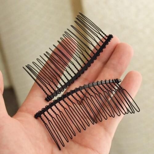 10pcs DIY Blank Metal Hair Clips Hair Comb Wedding Veil Side Comb 20 Teeth for