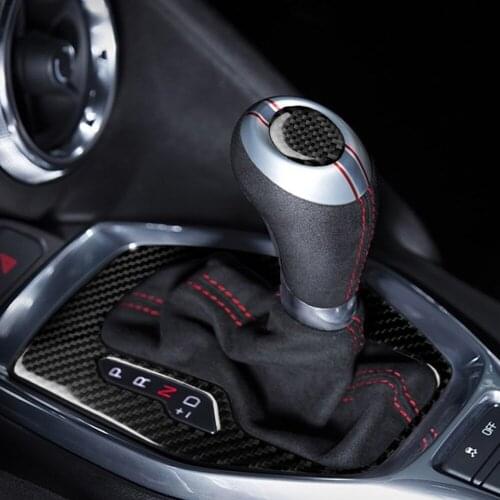 2Pcs/set Car Gear Shift Panel Cover Stickers For Chevrolet Camaro 2016+ LHD Car Accessory Styling