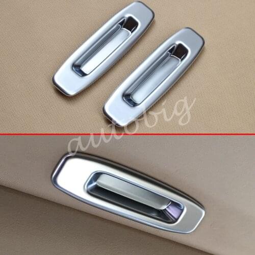 2x Interior Roof Skylight Switch Overlay Cover For Toyota Alphard Vellfire 2016-2019 Matte Chrome