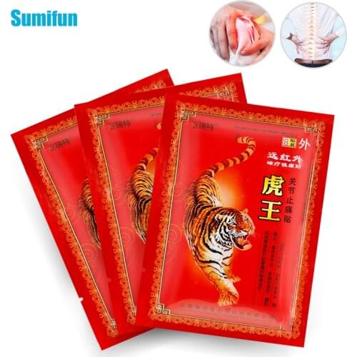 8pcs Red Tiger Pain Relief Patch For Rheumatoid Arthritis Joint Pain Body Knee Stiff Shoulders Lumbar Sprain Disc Herniation