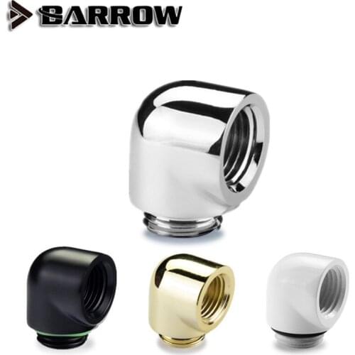 Barrow Brass Black White Silver G1/4'' thread 90 degree Fitting Adapter water cooling Adaptors water cooling fitting TDWT90-B01
