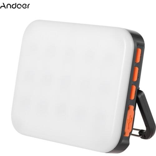 Andoer LY-01 RGB LED Fill Light Photography Lamp Multi-functional Superbright 3200K-6500K Built-in Battery Black