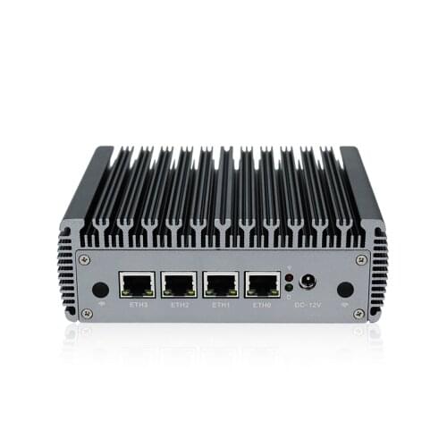 Fanless Mini Pc 4lan Intel Celeron J3160 J3455 Quad Cores Quad Threads Multi LAN PC Firewall Router Server Pfsense PC AES-NI
