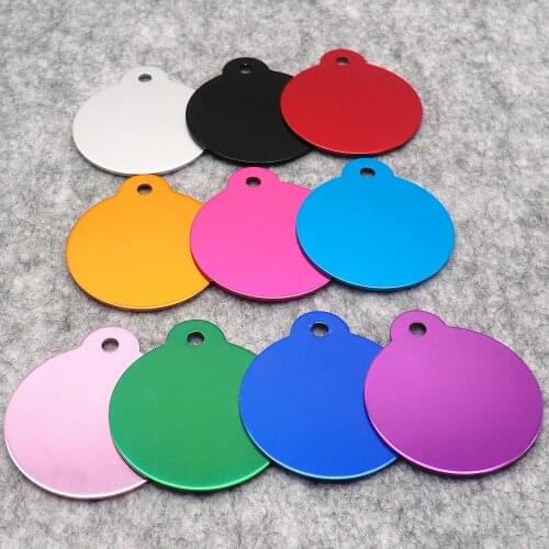 Wholesale 100Pcs Double-sided Custom Name Pet ID Tag Address Label Dog Collar Identification Dog Tag Cat Accessories Dog Plate