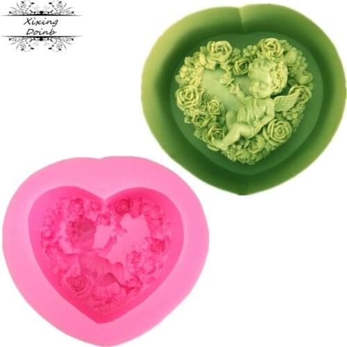 DIY the latest Angel Baby silicone mold soft candy mold cake decoration tool Chocolate Mold Candle Soap mold