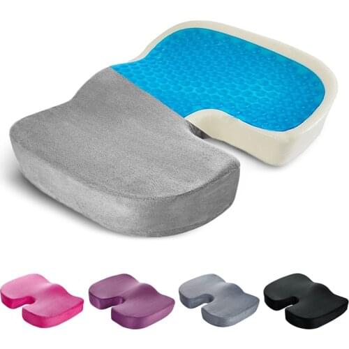 Gel Orthopedic Memory Cushion Foam U Coccyx Travel Seat Massage Car Office Chair Protect Healthy Sitting Breathable Pillows