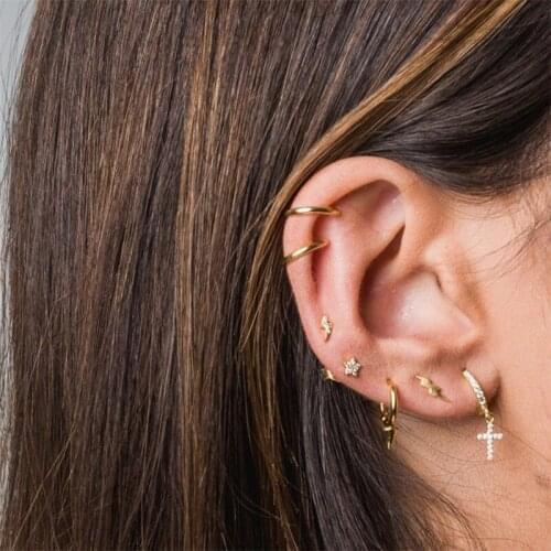 GorGor Clip Earrings Women 925 Sterling Pattern Lightning Minimalist Creative Exquisite Party Fashion Jewelry 60201135050