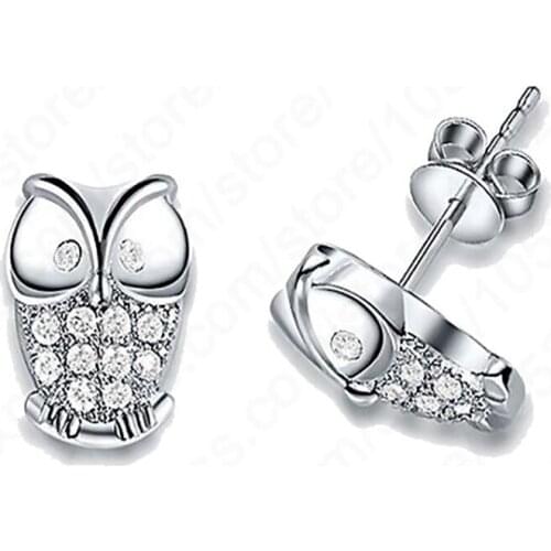Hot Sale Cute Lovely Jewelry Stud Earrings For Party Engagement 925 Sterling Silver AAA Cubic Zirconia Stone Earring