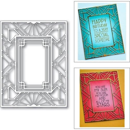 Square Rectangle Frame 2021 New Diy Craft Metal Cutting Dies for Scrapbooking Steel Craft Decoration Paper Card Photo Album