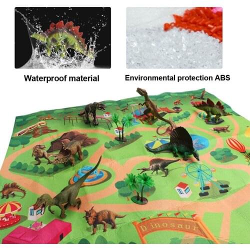 Novelty Funny Dinosaur Models Amusement Scene Creature Recognition Play Mat Rug Carpet Kids Early Education Development Toy Gift