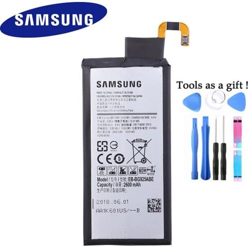 SAMSUNG Original Battery EB-BG925ABA For Samsung GALAXY S6 Edge G9250 SM-G925l G925F G925L G925K G925S G925A G925 S6Edge 2600mAh