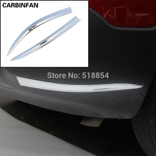 FIT FOR CHEVROLET TRAX TRACKER 2013- CHROME REAR BUMPER LOWER BOOT COVER GARNISH PROTECTOR STRIP CHEVROLET ACCESSORIES 2PCS/SET