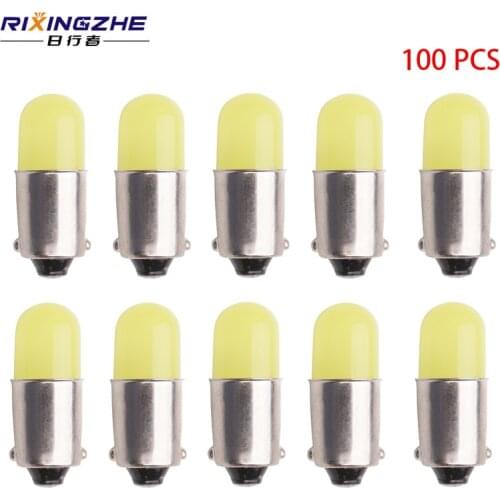 RXZ 100pcs Car Bulb BA9S T4W H6W LED 3D cob led White Car Side Wedge Parker Interior Light Lamp 57 233 W6W T11 LED Wholsale