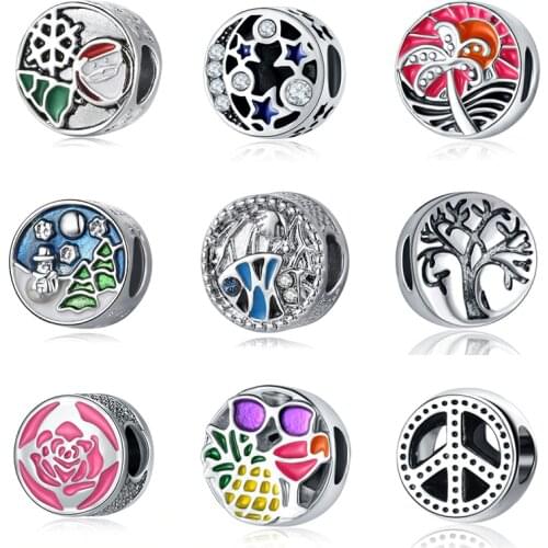 DIY bisuteria arbre de vie beads bijoux bracciale french bead silver perfumes mujer originales jewelry bracelet charms