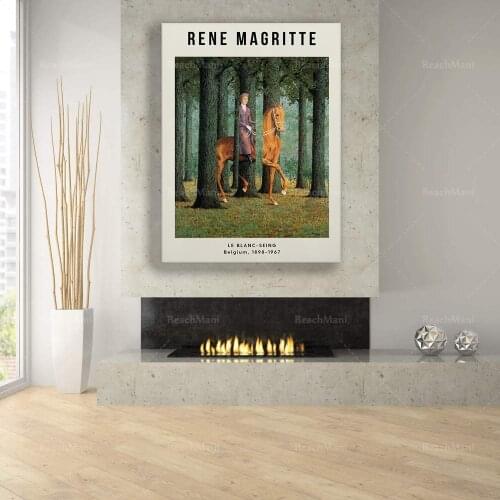 Rene Magritte - The Blank Signature, 1965 - Poster,Canvas - HomeDecor - Vintage Painting, Surrealism, Modern Art, Wall Art