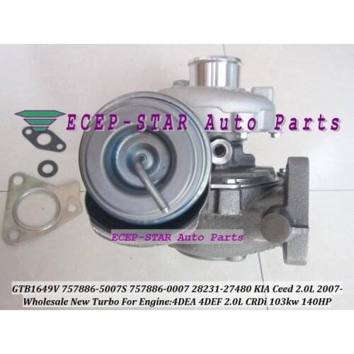 Free Ship GTB1649V 757886 757886-5007S 28231-27480 Turbo Turbocharger For Hyundai Santa Fe Tucson For KIA Sportage D4EA 2.0L