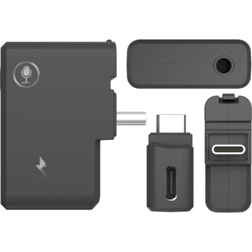 Charging Audio External Adapter Mini Mic Adapter For Insta360 ONE X2 Action Camera Accessories