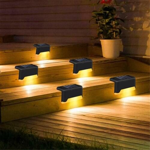 Solar Waterproof Step Light Outdoor Solar Power Led Stair Light Garden Lamp Patio Stair Yard Fence Decoration Landscape Lamp