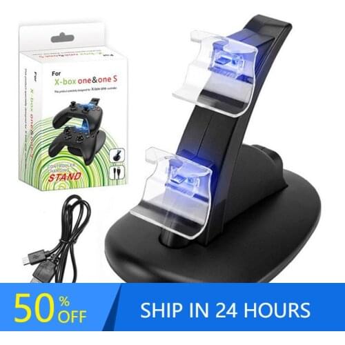 USB Black White Controller Charger Dock Dual Charging Stand Station Cradle For Xbox One XBOXONE Gaming 20