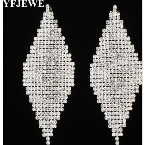 YFJEWE New Design Full Crystal Dangle Earrings Brand Fashion Jewelry Gold/Silver Plated Earrings for Women Drop Earrings E322